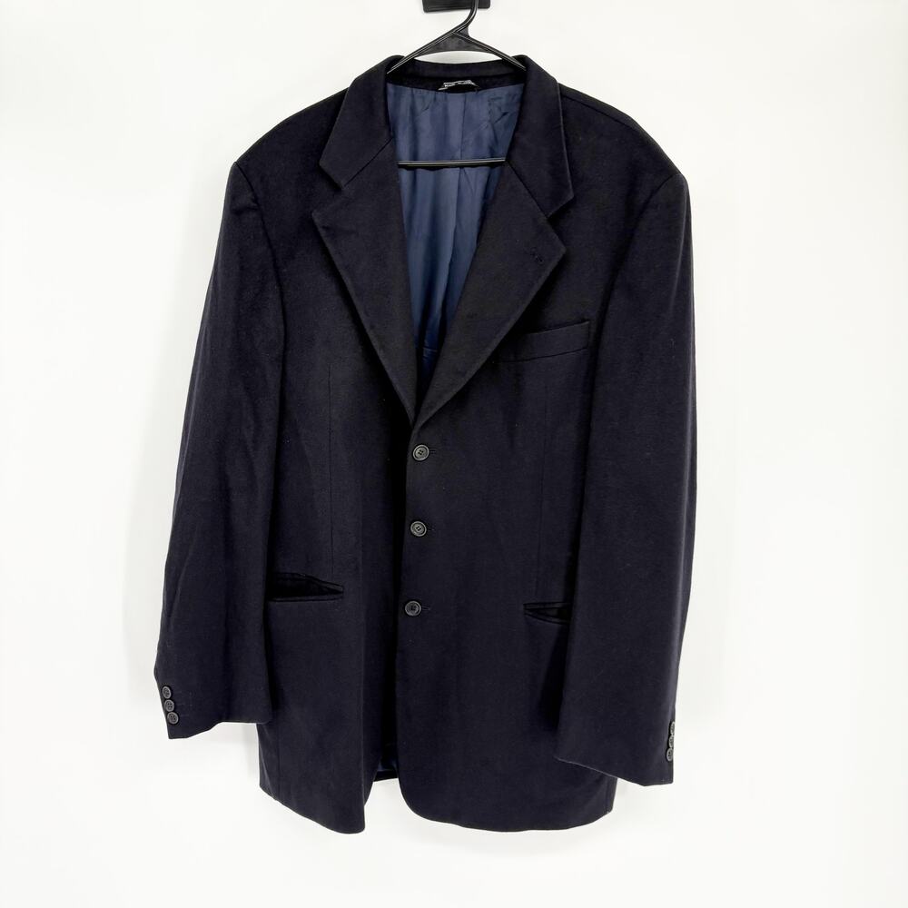 Today’s Man LANIFICIO DEL‎ CASENTINO Navy Cashmere & Wool Blazer Sport Coat 44L